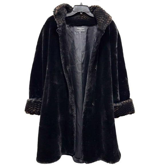 Vintage 70s Furrocious Faux Fur Long Swing Coat - Made in Canada - L/XL - Picture 3 of 14